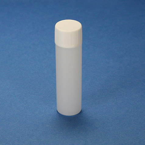 Globe Scientific Scintillation Vial, 6.5mL, PE, with Attached White Screw Cap Image