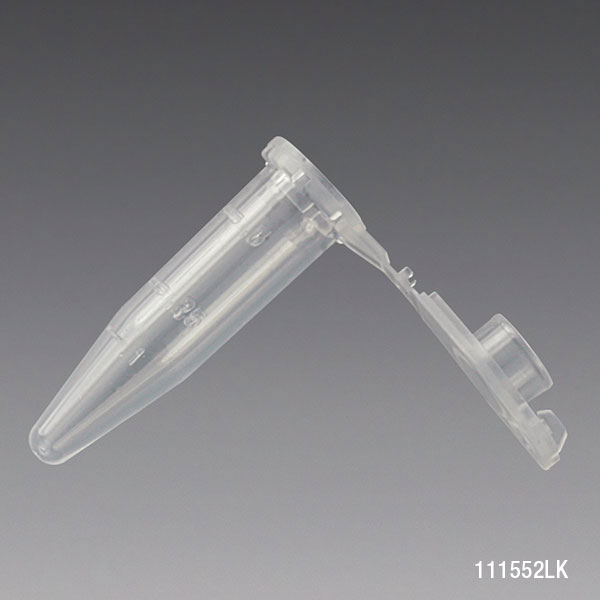 Globe Scientific Microcentrifuge Tube, 0.5mL, PP, Attached Locking Snap Cap, Graduated, Natural, Lot Certified: Rnase, Dnase, Pyrogen, ATP and Human DNA Free Image