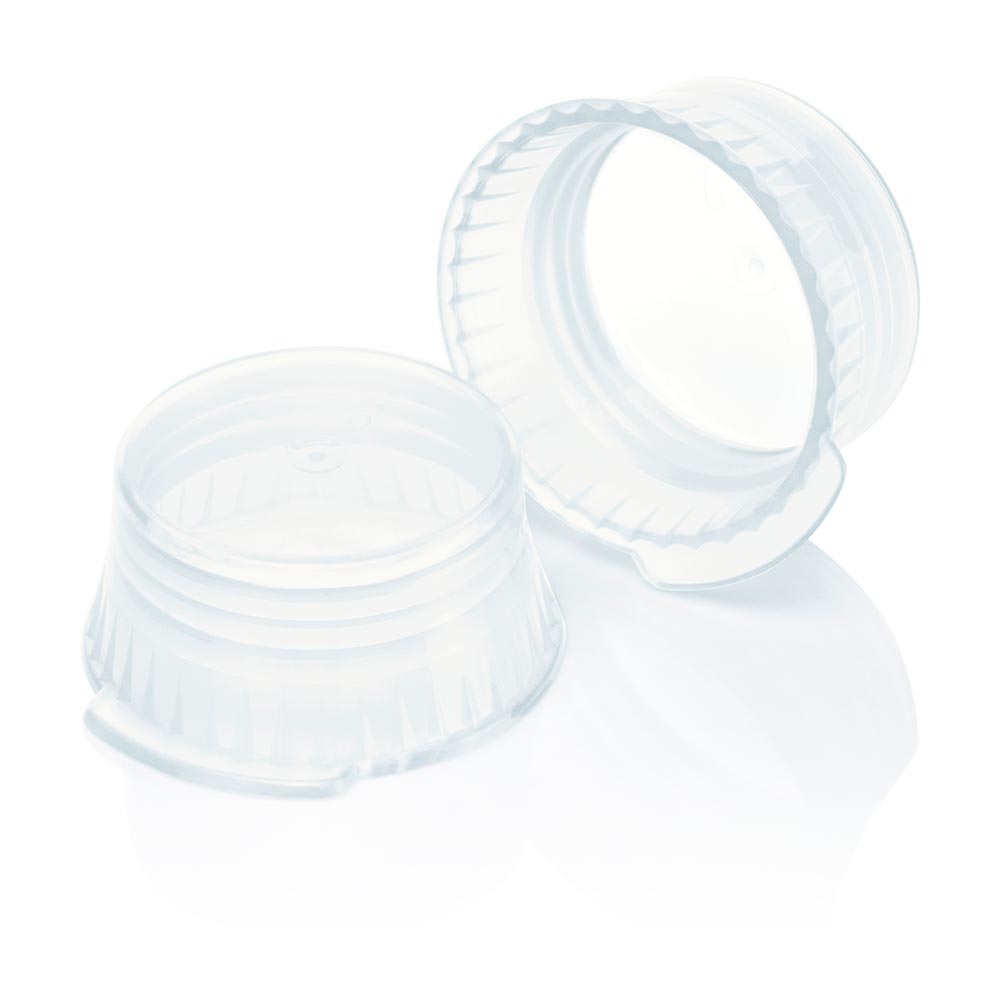 Globe Scientific Snap Cap, Translucent Clear, PE, for 16mm Glass and Evacuated tubes Image