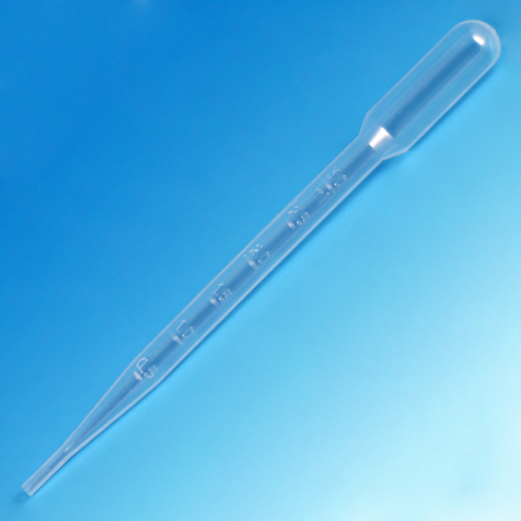 Globe Scientific Transfer Pipet, 7.0mL, Large Bulb, Graduated to 3mL, 155mm, STERILE, 20/Bag, 20 Bags/Unit Image