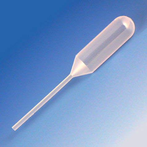 Globe Scientific Transfer Pipet, 4.0mL, Narrow Stem, Short, 85mm, 500/Dispenser Box Image