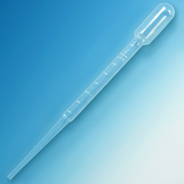 Globe Scientific Transfer Pipet, 5.0mL, General Purpose, Graduated to 2.25mL, 150mm, 500/Dispenser Box Image