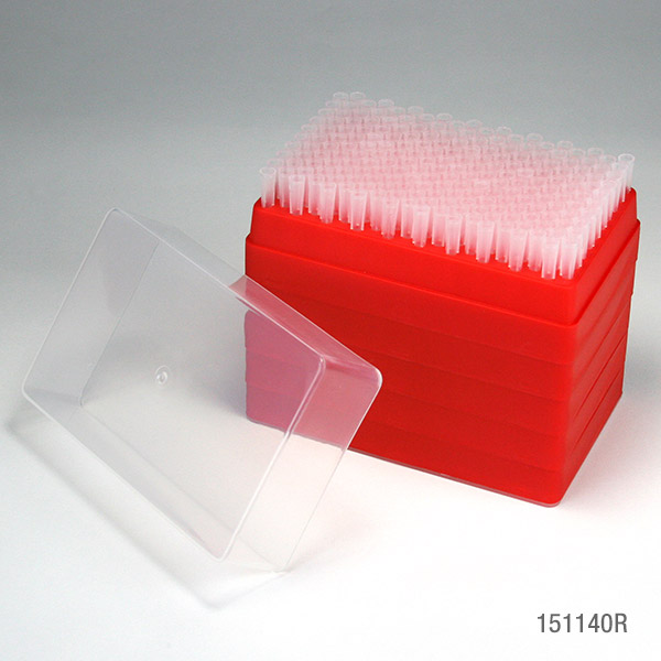 Globe Scientific Pipette Tip, 1 - 200uL, Natural, for use with MLA, 200/Rack, 5 Racks/Stack Image