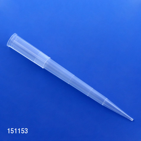 Globe Scientific Pipette Tip, 100 - 1250uL, Certified, Universal, Graduated, Natural, 84mm, Extended Length, 96 Tips/Refill Plate, 5 Refill Plates/Box Image