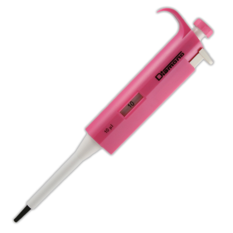 Globe Scientific Pipette, Diamond, Fixed Volume, 10uL, Pink Image