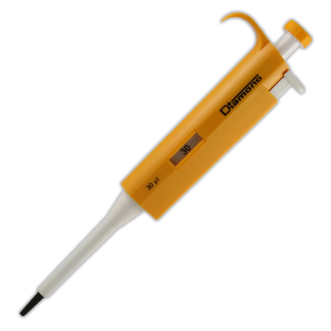 Globe Scientific Pipette, Diamond, Fixed Volume, 30uL, Yellow Image