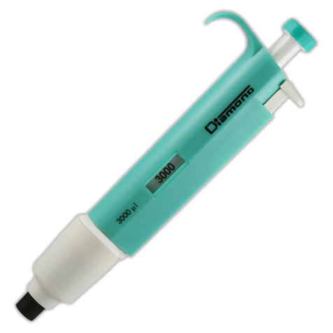 Globe Scientific Pipette, Diamond, Fixed Volume, 3000uL (3mL), Light Green Image