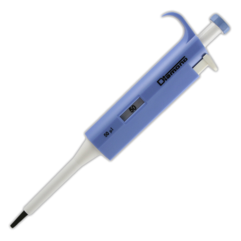 Globe Scientific Pipette, Diamond, Fixed Volume, 50uL, Blue Image