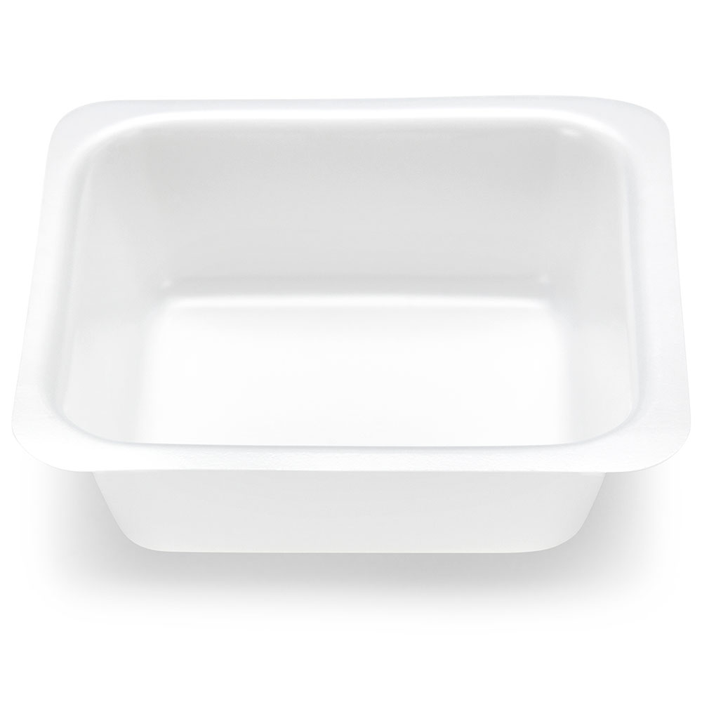 Globe Scientific Weight Boat, Square with Square Bottom, Antistatic, PS, White, 100mL Image