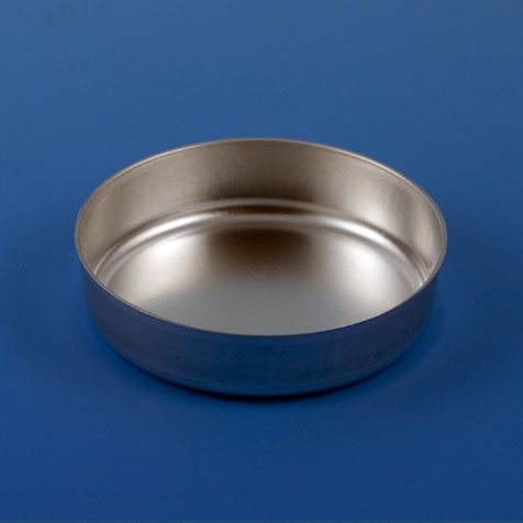 Globe Scientific Aluminum Dish, 72mm, 2.0g (70mL), Smooth Wall without Tab Image