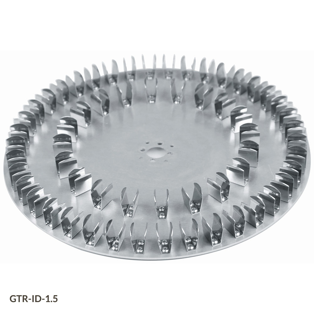 Globe Scientific Tube Holder Disk for use with GTR-ID Series Tube Rotators, 60-Place Disk, for 1.5mL Microcentrifuge Tubes Image