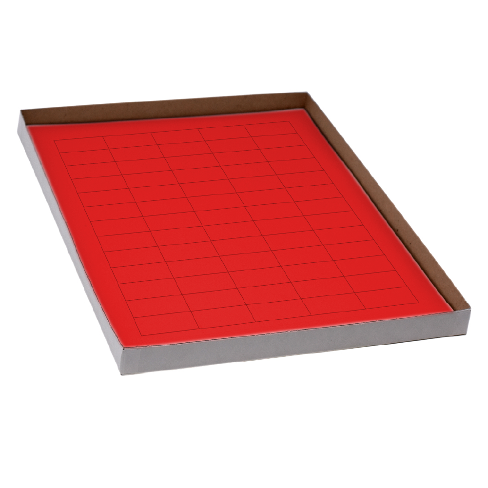 Globe Scientific Label Sheets, Cryo, 38x19mm, for General Use, 20 Sheets, 60 Labels per Sheet, Red Image