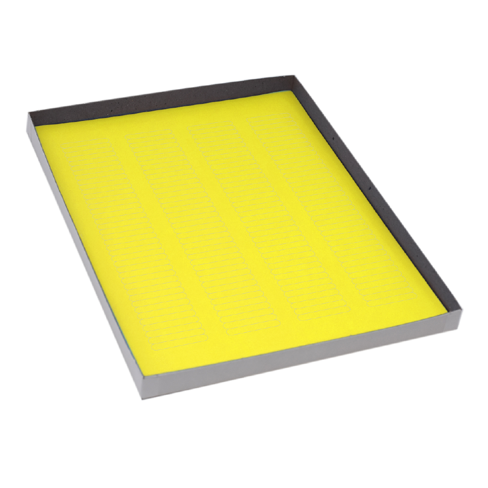 Globe Scientific Label Sheets, Cryo, 38x6mm, for Microplates, 20 Sheets, 156 Labels per Sheet, Yellow Image