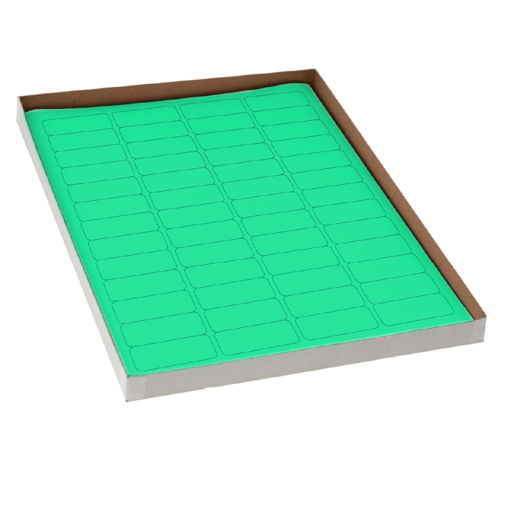 Globe Scientific Label Sheets, Cryo, 43x19mm, for Cryovials, 20 Sheets, 52 Labels per Sheet, Green Image