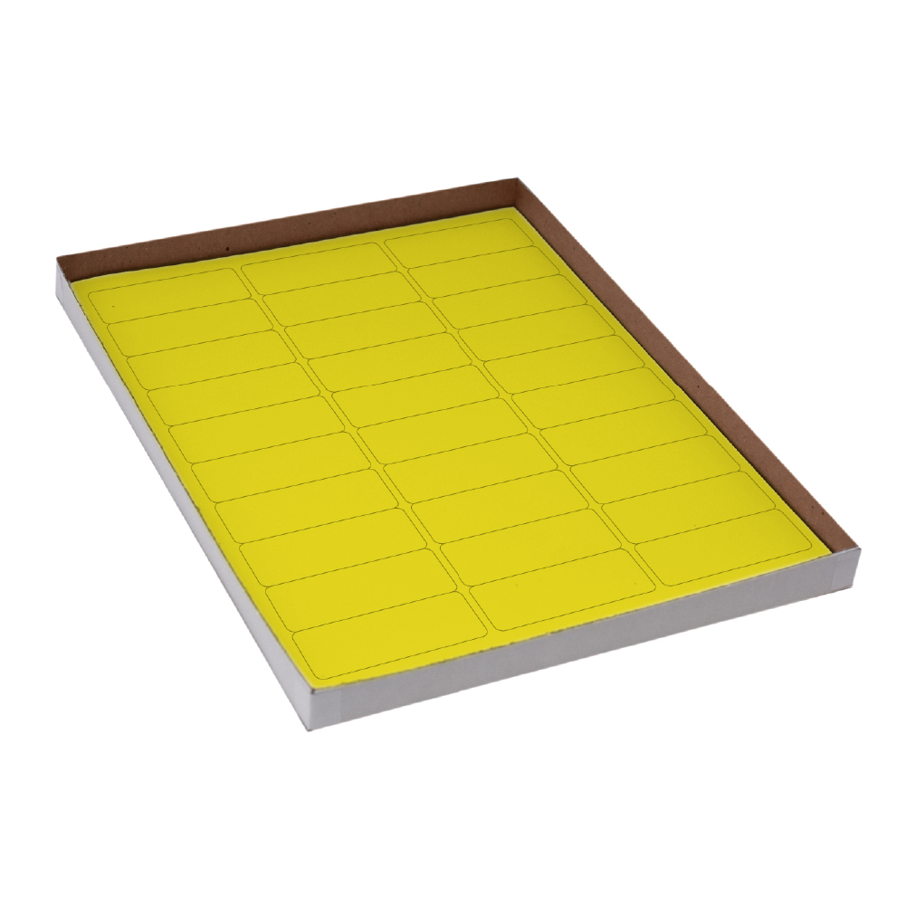 Globe Scientific Label Sheets, Cryo, 67x25mm, for Racks and Boxes, 20 Sheets, 30 Labels per Sheet, Yellow Image