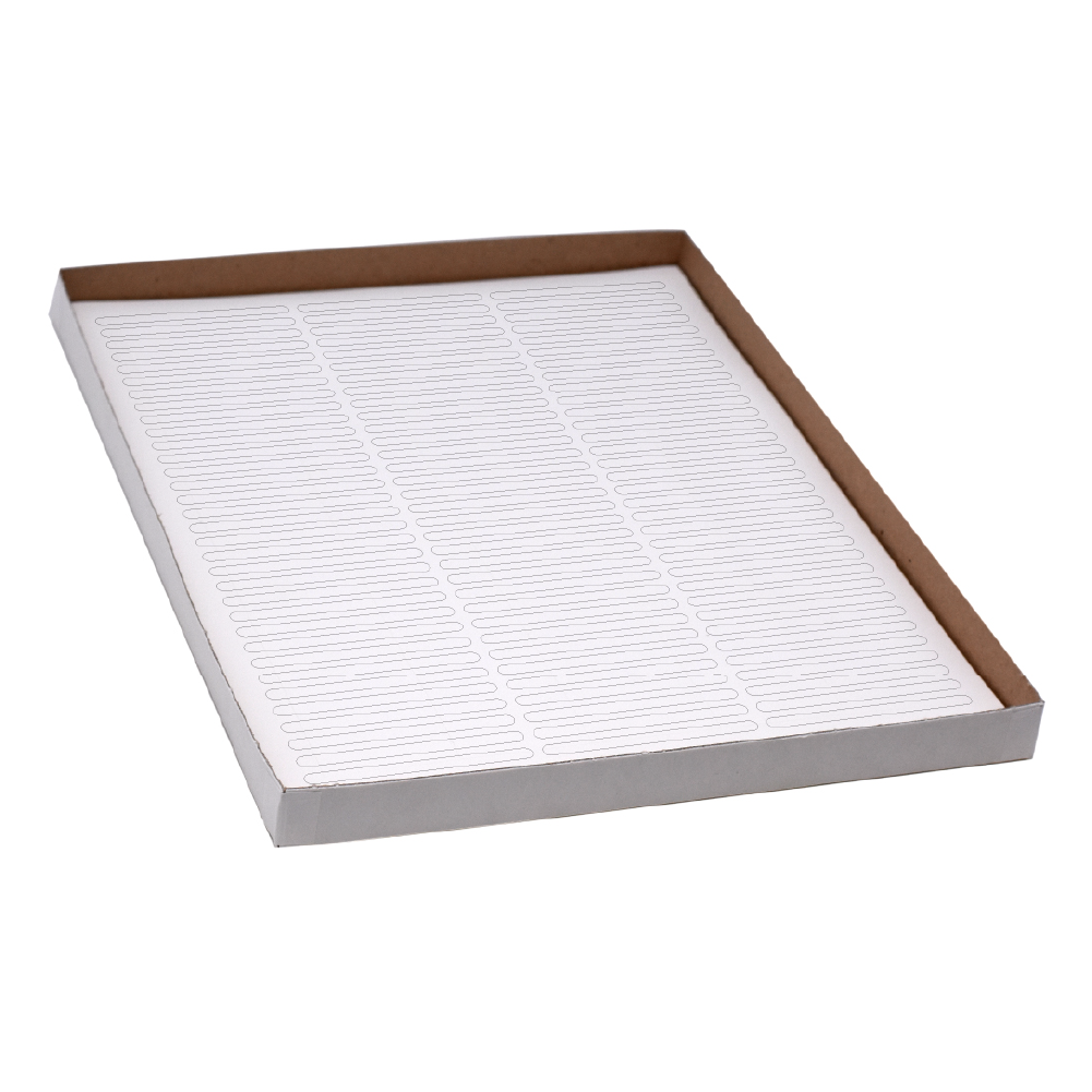 Globe Scientific Label Sheets, Cryo, 67x5mm, for Microplates, 20 Sheets, 99 Labels per Sheet, White Image