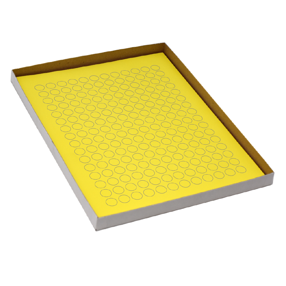 Globe Scientific Label Sheets, Cryo, 13mm Dots, for 1.5-2mL Tubes, 20 Sheets, 192 Labels per Sheet, Yellow Image