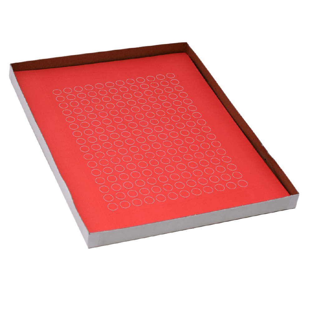 Globe Scientific Label Sheets, Cryo, 9.5mm Dots, for 0.5-1.5mL Tubes, 20 Sheets, 192 Labels per Sheet, Red Image