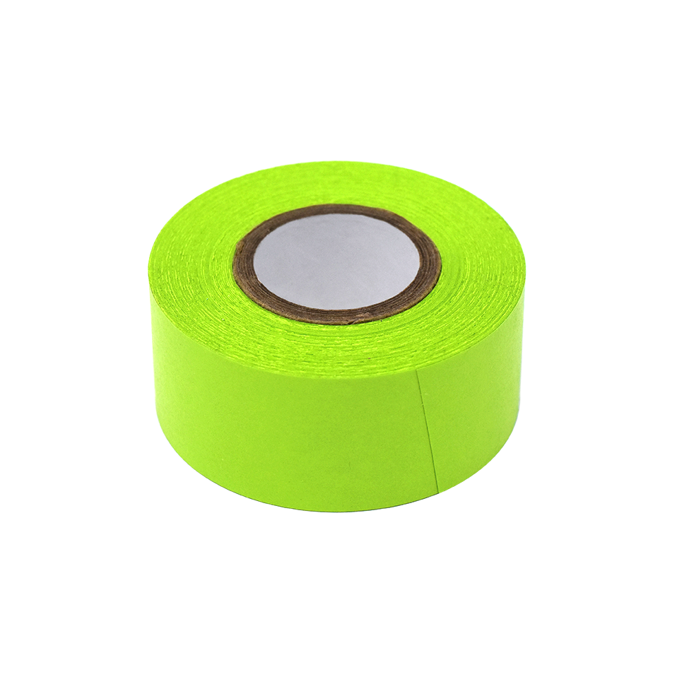 Globe Scientific Labeling Tape, 1" x 500" per Roll, 3 Rolls/Box, Chartreuse  Image