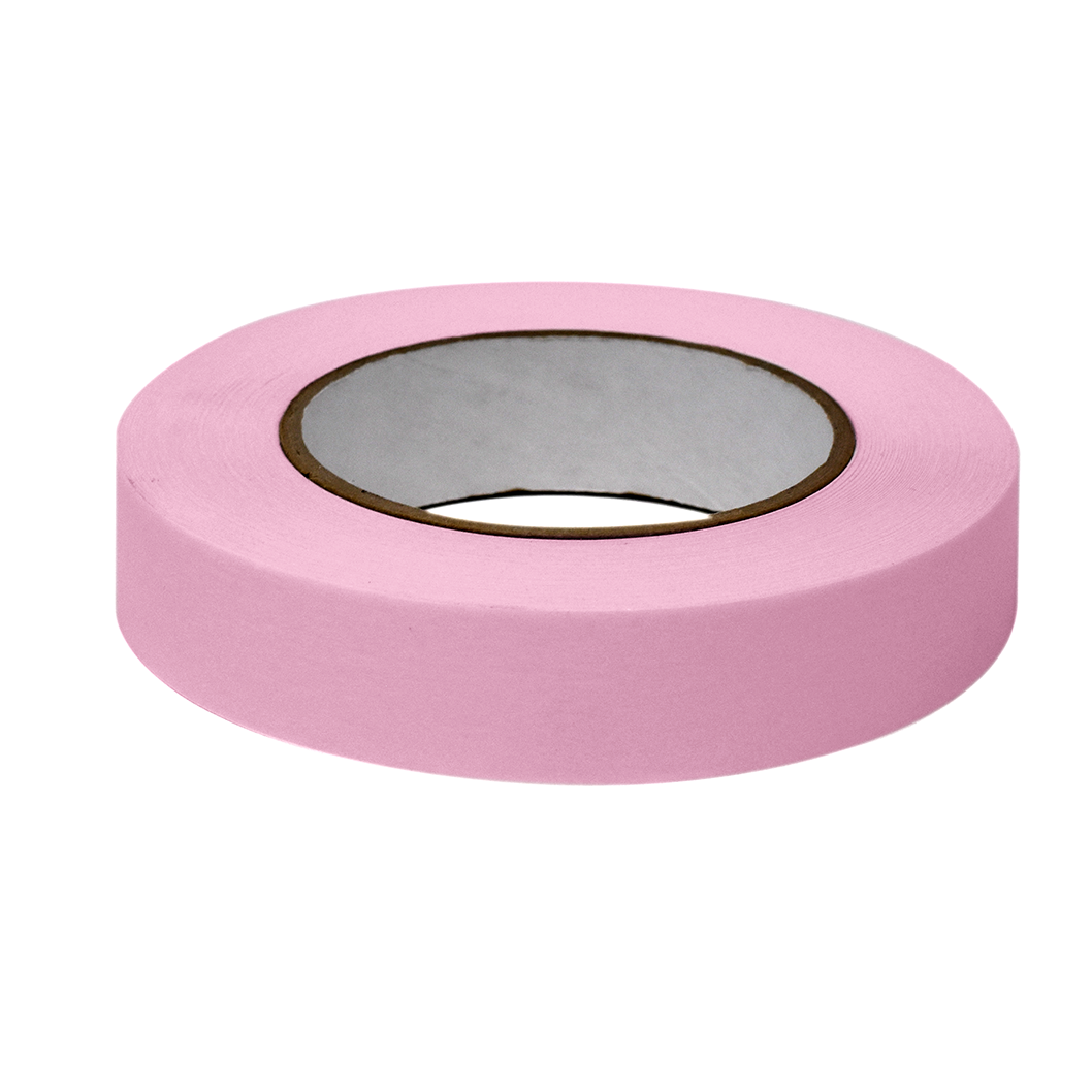 Globe Scientific Labeling Tape, 1" x 60yd per Roll, 3 Rolls/Case, Pink  Image