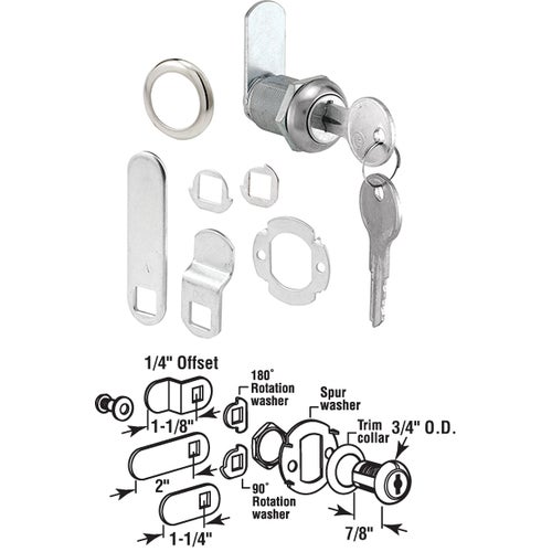 CCEP 9943KA Defender Security Chrome Drawer and Cabinet Lock