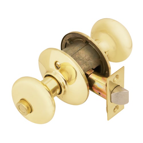 F40VPLY605 Schlage Plymouth Bed & Bath Lock Knob