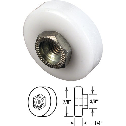 M 6003 Prime-Line Flat Shower Door Roller