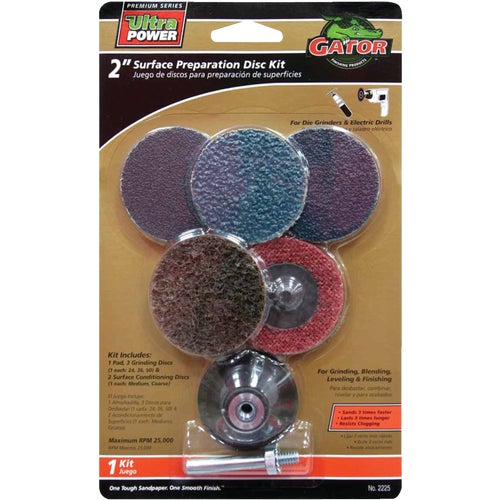 2225 Gator 2" Surface Preparation Sanding Disc Kit