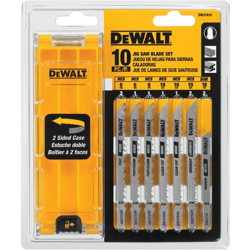 DW3741C Dewalt 10-Piece T-Shank Jig Saw Blade Set Image