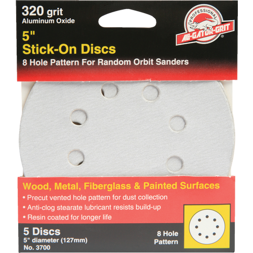 3701GA Gator 5 In. Stick-On Vented Sanding Disc