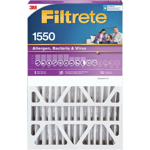 NDP01-4IN-4 3M Filtrete Allergen, Bacteria & Virus Deep Pleat Furnace Filter