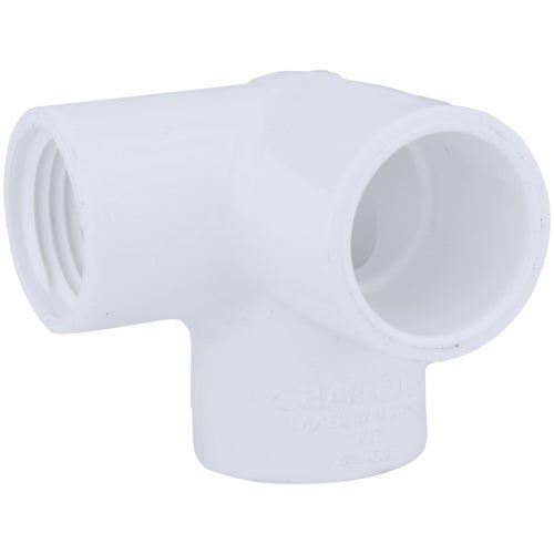 PVC 02520  0600HA Charlotte Pipe Schedule 40 PVC Elbow with Side Inlet (Slip x Slip x Female)