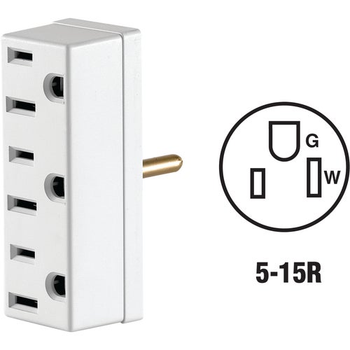 C22-00065-00W Leviton Triple Outlet Tap