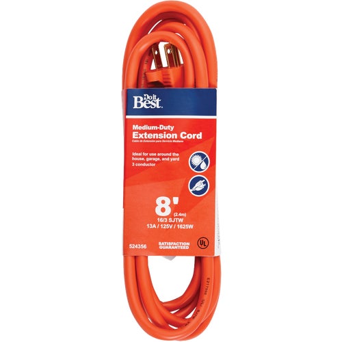 OU-JTW-163-8-OR Do it Best 16/3 Outdoor Extension Cord