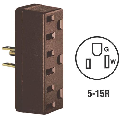 008-00697-00W Leviton 3-Prong Multi-Outlet Tap