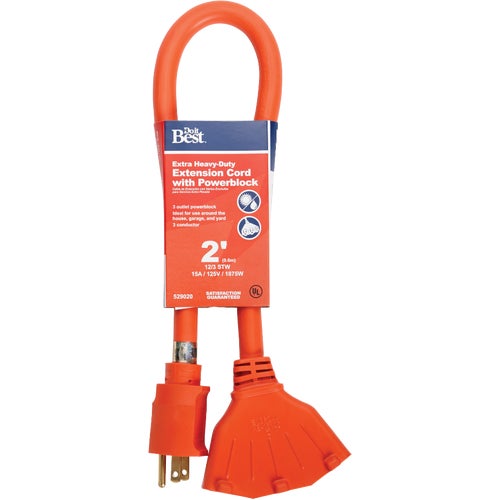 OP-JTW123-2-OR Do it Best 12/3 Extension Cord With Powerblock