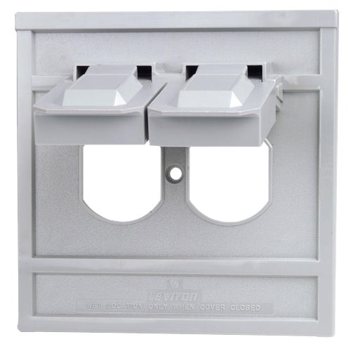 0004986GY Leviton Commercial Grade Weatherproof Outdoor Outlet Cover