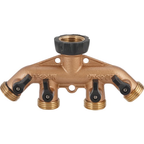 59021DH Best Garden Brass Hose Shutoff Manifold