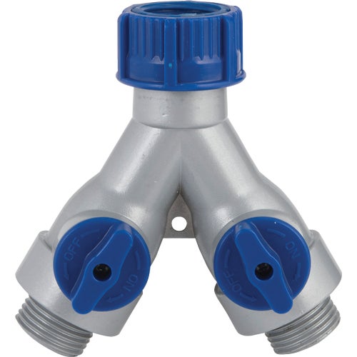 39017 Best Garden Poly Full Flow Y-Connector Hose Shutoff Valve