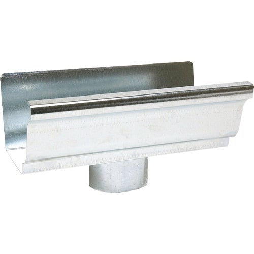 15010 Amerimax 4 In. Galvanized Steel Gutter End with Outlet