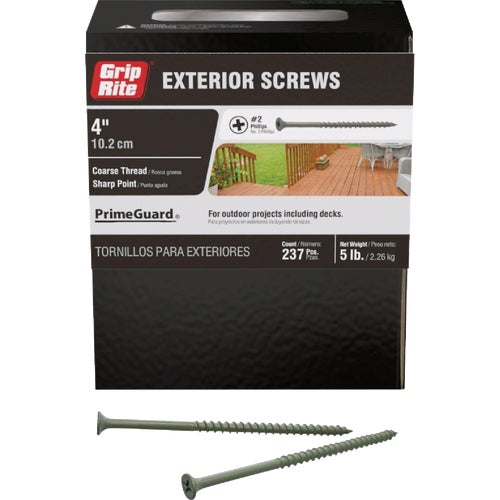 PTN4S5 Grip-Rite PrimeGuard Ten Phillips Deck Screws