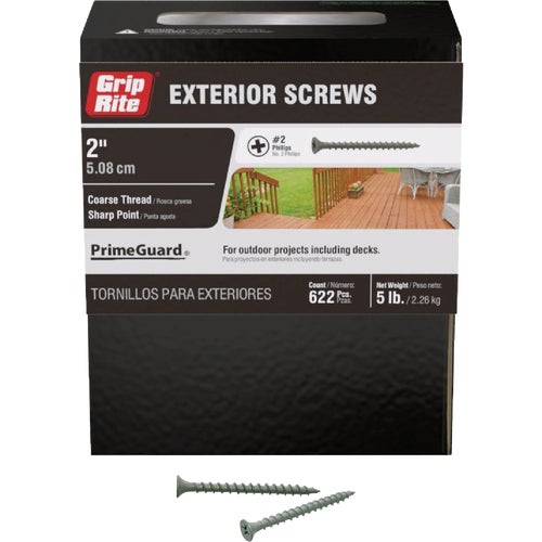 PTN2S5 Grip-Rite PrimeGuard Ten Phillips Deck Screws