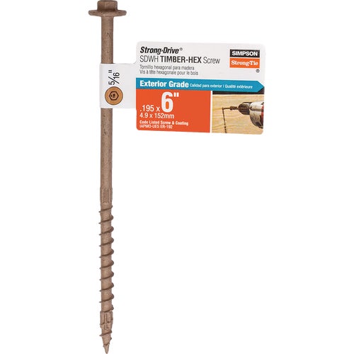 SDWH19600DB-RP1 Simpson Strong-Tie Strong-Drive Timber-Hex Structure Screw