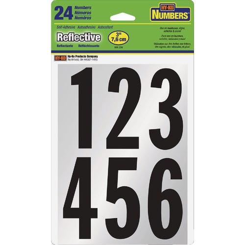 MM-23N Midwest Fastener Hy-Ko Reflective Vinyl Number