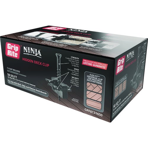 GRNINC31650 Grip Rite Ninja Hidden Deck Clip