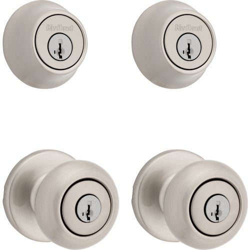 92420-059 Kwikset Cove Deadbolt and Door Knob Combo