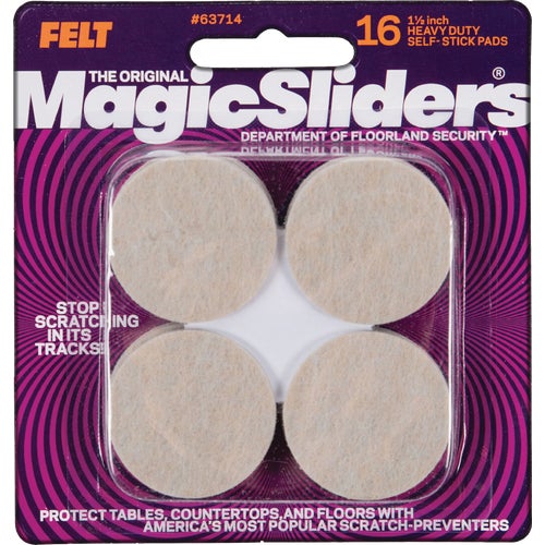 63714 Magic Sliders Self Adhesive Felt Furniture Pad