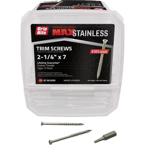 MAXS214TH3055 Grip-Rite Max Stainless Steel Deck Screws