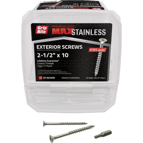 MAXS21210DS3055 Grip-Rite Max Stainless Steel Deck Screws