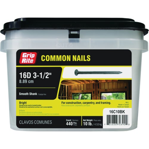 16C10BK Grip-Rite Bright Common Nail